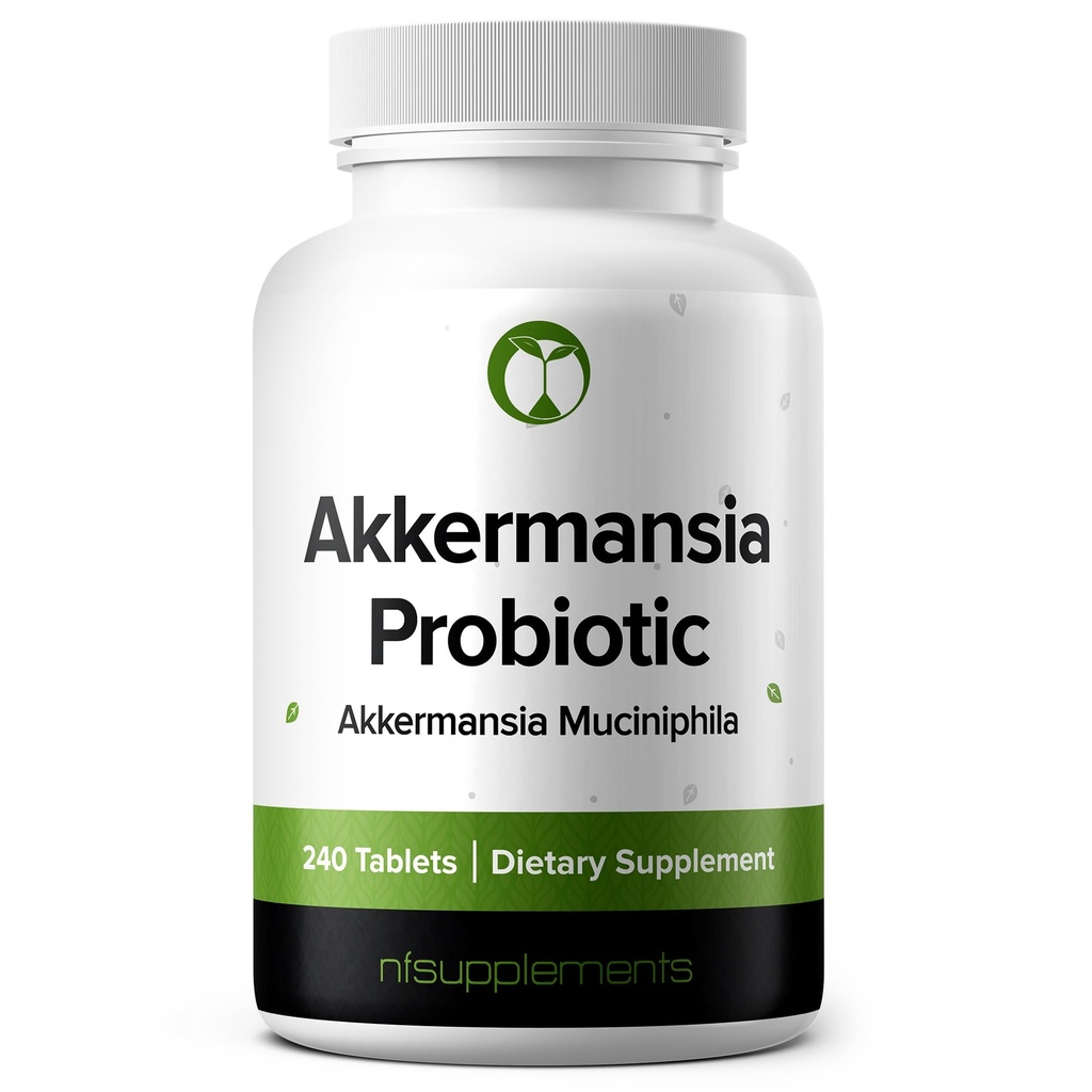 Akkermansia Muciniphila Probiotic 240 Tablets (4 Month Supply) - 100 Million AFU Researched Strain AKK11 - Supports Digestive Health & Gut Lining - GMP Certified (240, Akkermansia Muciniphila)