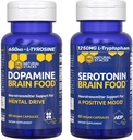 ΦΥΣΙΚΑ ΣΤΑΚΤΙΚΑ Σεροτονίνη Brain Food + Dopamine Brain Food Bundle - Υποστηρίζει μια θετική διάθεση & ψυχική κίνηση * - 120 Σύνολο κάψουλες