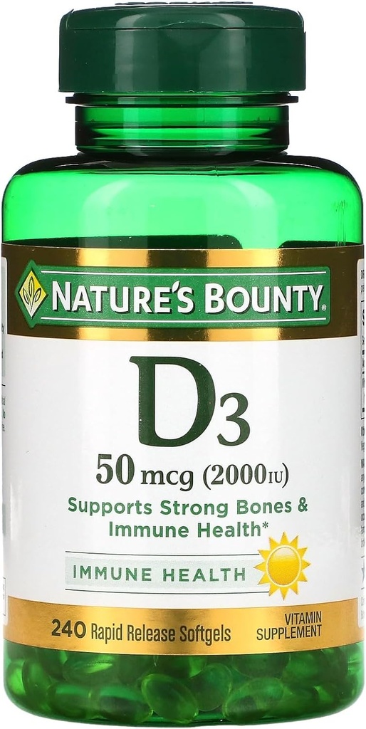Nature's Bounty D3-2000 IU, 240 Softgels (πακέτο των 2)