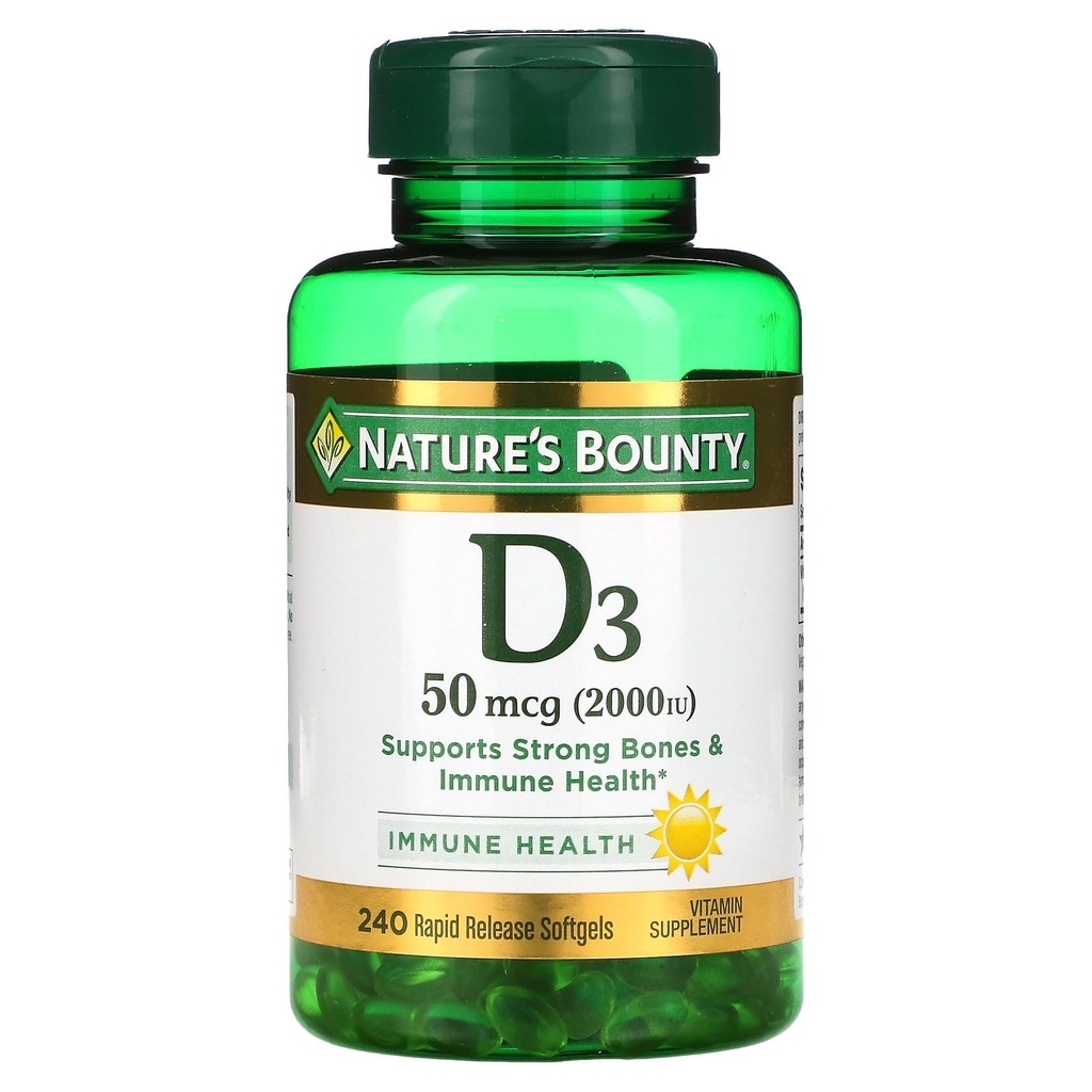 Nature's Bounty D3-2000 IU, 240 Softgels (πακέτο των 2)