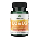 Swanson D2 & D3-2,000 IU - Dental & Bone Health Supplement - Offers Immune Support - Aids Calcium Absorption - Non-GMO - 60 Veggie Capsules