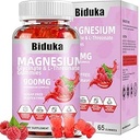 900mg σύμπλοκο μαγνησίου 65 Gummies σμέουρων, χωρίς ζάχαρη Γλυκινικό μαγνήσιο & L-Θρεονικό κάλιο συμπλήρωμα με βιταμίνη D, B6, CoQ10 για χαλάρωση