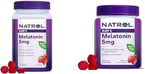 Νατρόλη Μελατονίνη 5mg Gummies 140ct & 90ct Φράουλα Υποστήριξη ύπνου