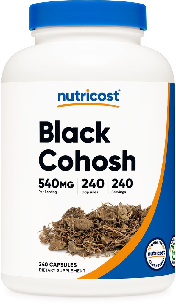Nutricost Μαύρο Cohosh 540mg, 240 κάψουλες - Μη ΓΤΟ, Χωρίς γλουτένη