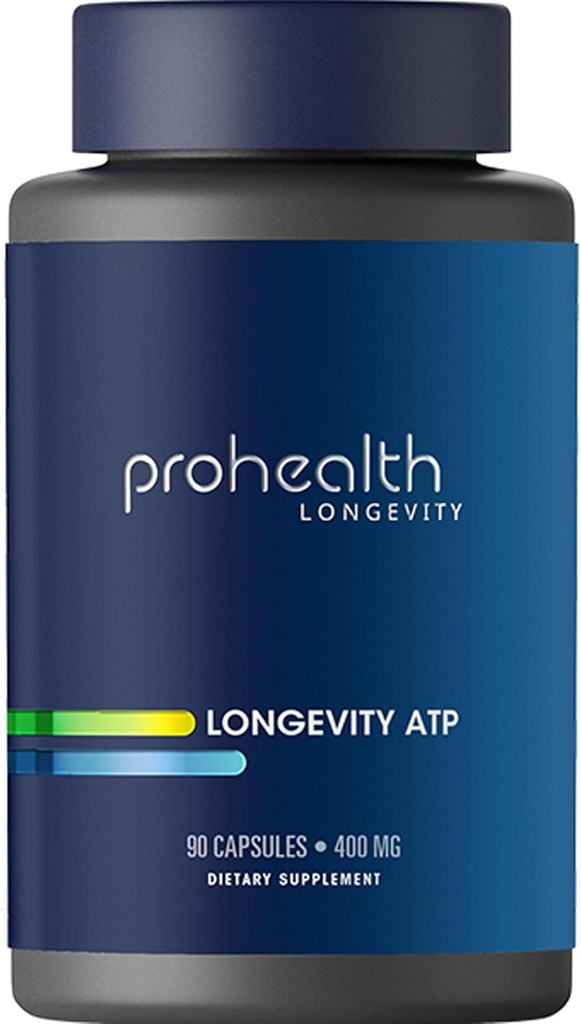 ProHealth Longevity ATP - 400 mg X 90 Υπηρεσίες, PeakATP Πατενταρισμένο με δίπλωμα ευρεσιτεχνίας ΑΤΡ για τη διατήρηση της κυτταρικής ενέργειας, της μυϊκής δύναμης και της γνωστικής λειτουργίας, υποστηρίζει την καρδιακή υγεία και τη μεταβολική απόδοση