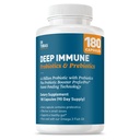 Dr. Tobias Deep Immune Probiotics & Prebiotics, Dual Action Digestion & Immune Support with PreforPro Prebiotics & Delayed Release Spore Forming Probiotics for Women & Men, 180 Κάψουλες, 90 Σερβιέτες