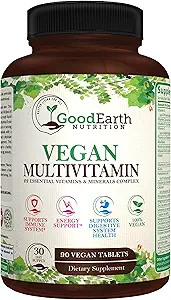 Vegan Multivitamins for Men & Women - Βιταμίνες A, B Complex, C, D3, Ψευδάργυρος, Μαγνήσιο, Spirulina, Αντιοξειδωτικά - Καθημερινή Multivitamin Mineral Supplement with priprietary Fruit & Fry Blend