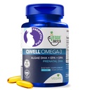 Vegan Προγεννητικές Βιταμίνες με DHA (60 Count) Omega-3 - Qwell Better Than Fish Oil, Brain Function - 820 Mg Algae DHA & EPA, Vegan Προγεννητικές Βιταμίνες με Βιταμίνη Ε, Carragenan-Free