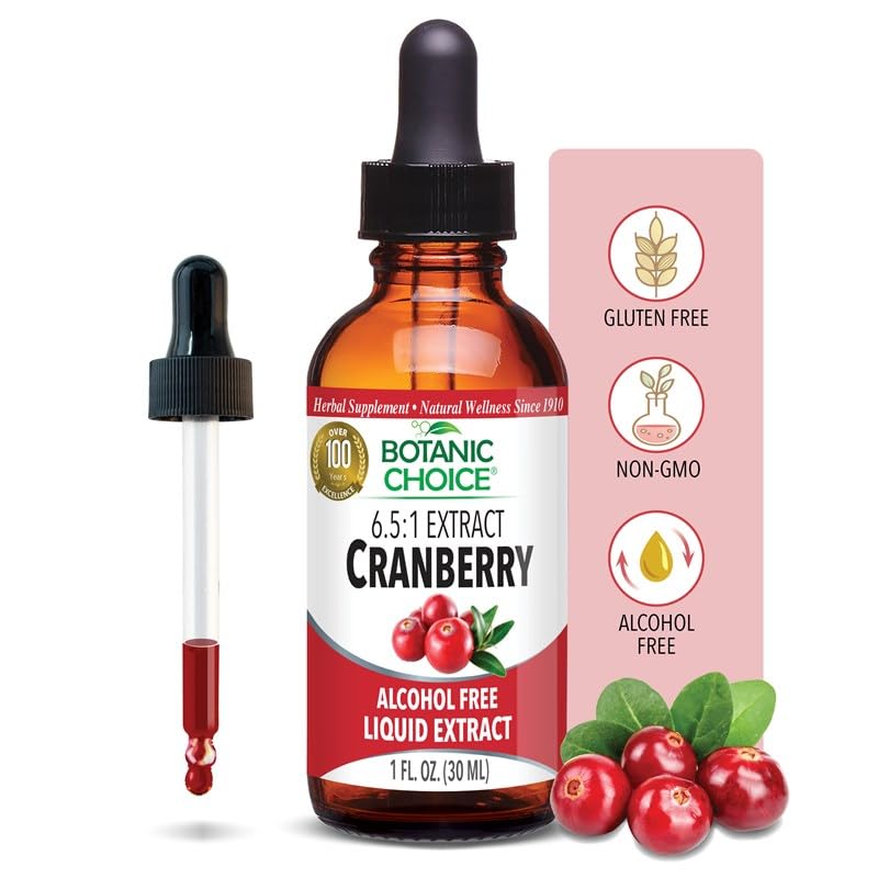 Botanic Choice Alcohol Free Liquid Extract φυτικά συμπληρώματα, Cranberry, 1 ουγγιά