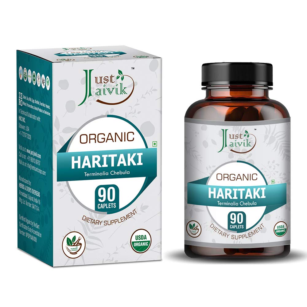 Just Jaivik Organic Haritaki (Terminalia Chebula) - 750mg (90 δισκία) 