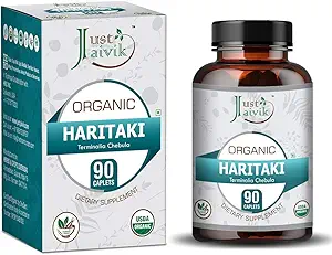 Just Jaivik Organic Haritaki (Terminalia Chebula) - 750mg (90 δισκία) 
