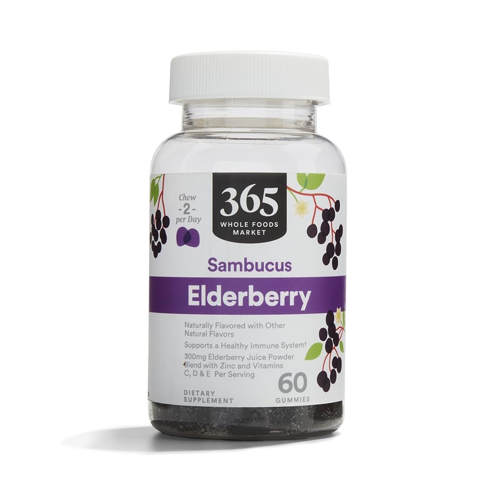 365 από Whole Foods Market, Elderberry Gummies, 60 Count