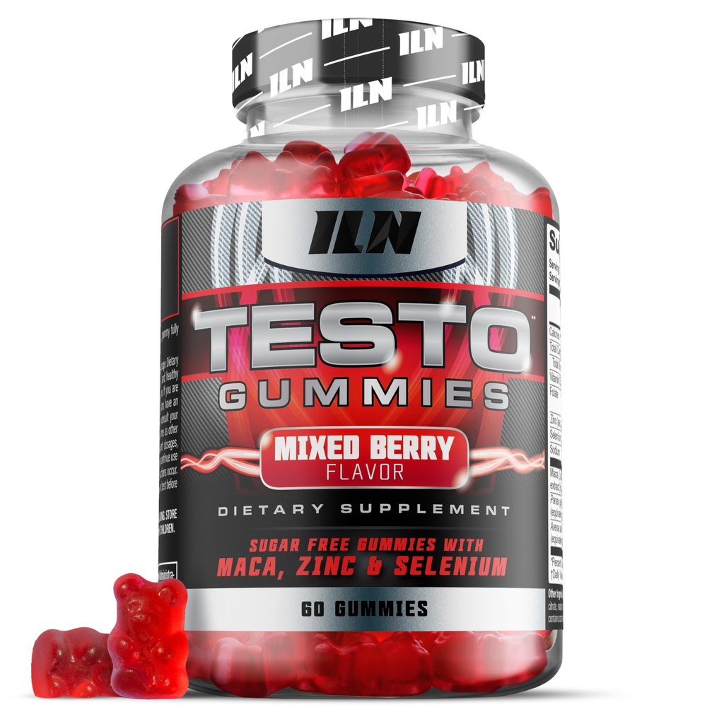 Iron Labs Διατροφή Testo Gummies για τους άνδρες (60 Gummies) - Υψηλή δύναμη Booster για τους άνδρες - μικτή γεύση μούρου - Χαρακτηριστικά Maca, Ginseng, ψευδάργυρος και σελήνιο - Ζάχαρη χωρίς & Vegan Κατάλληλο