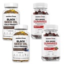 ORGANICS ΦΥΣΗ Black Seed Oil Κάψουλες (2 μπουκάλια) & Sea Moss Gummies (2 μπουκάλια) 
