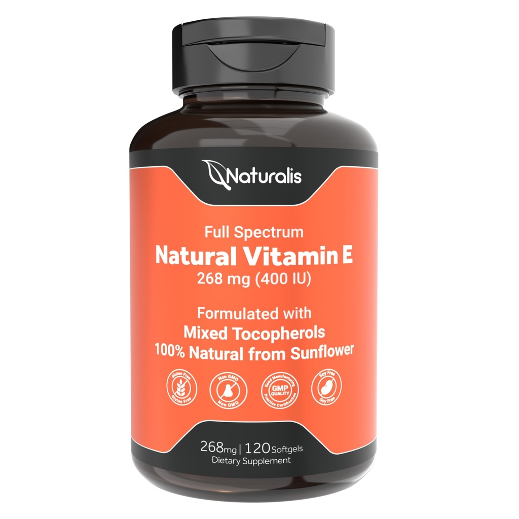 Naturalis Ηλίανθος Βιταμίνη Ε 268mg (400 IU) με Μικτές Τοκοφερόλες 