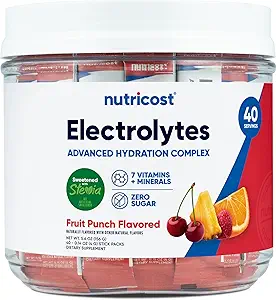 Σύμπλεγμα Nutricost Electrolytes, Fruit Punch Flavored, 40 Stickpacks - Σύμπλεγμα Advanced Hydration