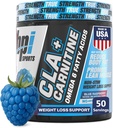 BPI Sports CLA+Καρνιτίνη – CLA L Καρνιτίνη & Λινελαϊκό οξύ – L Carnitine συμπλήρωμα για την απώλεια βάρους, Μεταβολισμός & Lean Μύες – Καφεΐνη Χωρίς – Μπλε Βατόμουρο – 50 Σερβιέτες – 12,34 oz