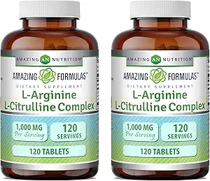 Amazing Formulas L-αργινίνη/L-Citrulline Complex 1000mg Tablets Supplement 