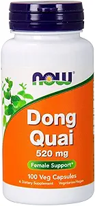 NOW Dong Quai 520mg, 100 Capsules (Pack of 3)