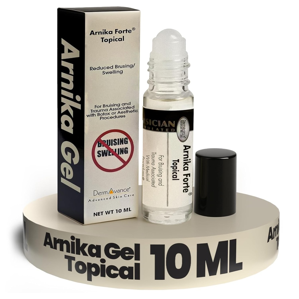 Arnika Forte Topical Roll-On, Arnica Gel για Μώλωπες και Οίδημα Μετά τη Χειρουργική, Easy-to-Use Arnica Gel Topical για Μετεγχειρητική Φροντίδα και Αθλητικές Τραύματα, Καθαρό, 10 ml