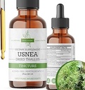 Organic Usnea Liquid Drops - Φυσική Ανοσολογική Υποστήριξη και Αναπνευστική Υγεία για Ενήλικες - Vegan, Χωρίς Αλκοόλ, Made in USA, 2 Fl Oz