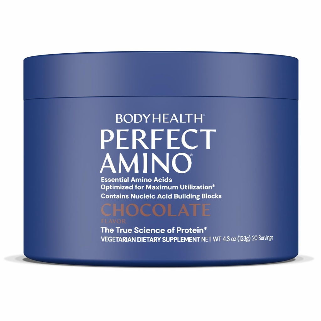 BodyHealth PerfectAmino Powder - BCAA και EAA Powder για προ και μετά την προπόνηση - Amino Acid Energy Drink for Men and Women to Support Lean Muscle and Recovery - Σοκολάτα - 20 Σερβιέτες