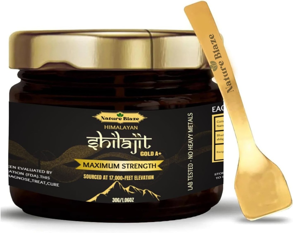Pure Natural Himalayan Shilajit Resin for Men & Women for Energy Boost & Immune Support (30Gm/1.0 Ounce)