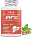 LiverTox - Advanced Liver Detox & Cleanse Formula - Herbal Liver Support with Milk Thistle, Turmeric, Artichoke, Dandelion, Beet & Zinc Helps Liver Function & Digestion | 60 Vegan Capsules