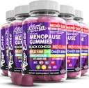 Συμπλήρωμα εμμηνόπαυσης για τις γυναίκες Gummies με μαύρο Cohosh, Wild Yam Μαγνήσιο, Red Clover για την εμμηνόπαυση Ανακουφιστικό Ορμόνη Νύχτα ισορροπίας Ιδρώματα Mood Plus Milgamot, Βιταμίνη D3, Βιταμίνη B12, Βιταμίνη B6 Καθαρό