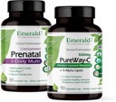 Emerald Labs Bundle με προγεννητική 1-Daily Multi (60 Veg Caps) & PureWay-C (90 Veg Caps) - Προγεννητική πολυβιταμίνη με μεθυλιωμένο φολικό, σίδηρο & περισσότερο* - Συμπλήρωμα βιταμίνης C με R-Alpha Lipoic Acid*