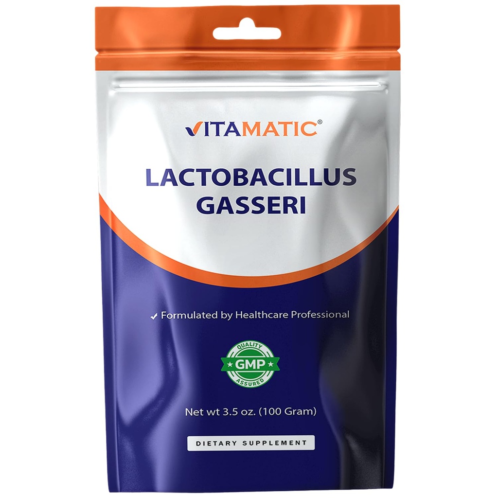 Vitamatic Lactobacillus Gasseri Probiotic Powder - Digestive Health Support - 100 Gram (3.5 OZ) - 100 Υπηρεσίες