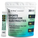Dr. Berg Sports Hydration Electrolytes Powder w/More Salt (Pink Himalayan) - 30 Keto Electrolytes Powder Packets w/a Delicious Salty Raspberry & Lemon Flavor - Περιλαμβάνει 1.000mg Κάλιο