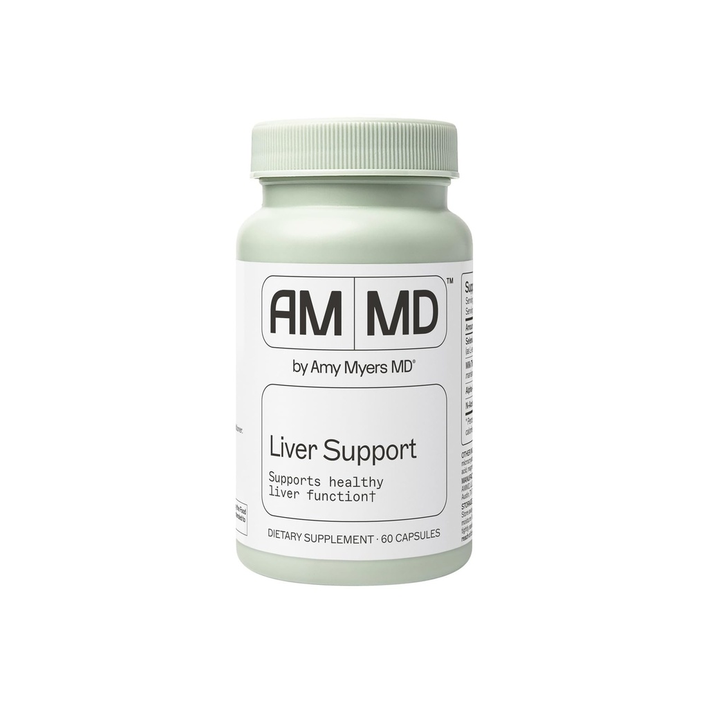 Amy Myers MD Liver Support - Supports Healthy Liver Function, Detox Pathways & Antioxidant Activity - with Selenium, Milk Thistle, Turmeric - 60 Capsules