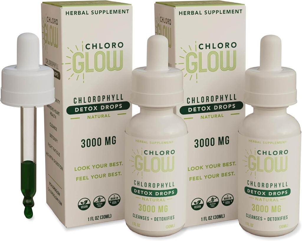 Chloroglow Liquid Chlorophyl Oxygen Drops 3000mg 