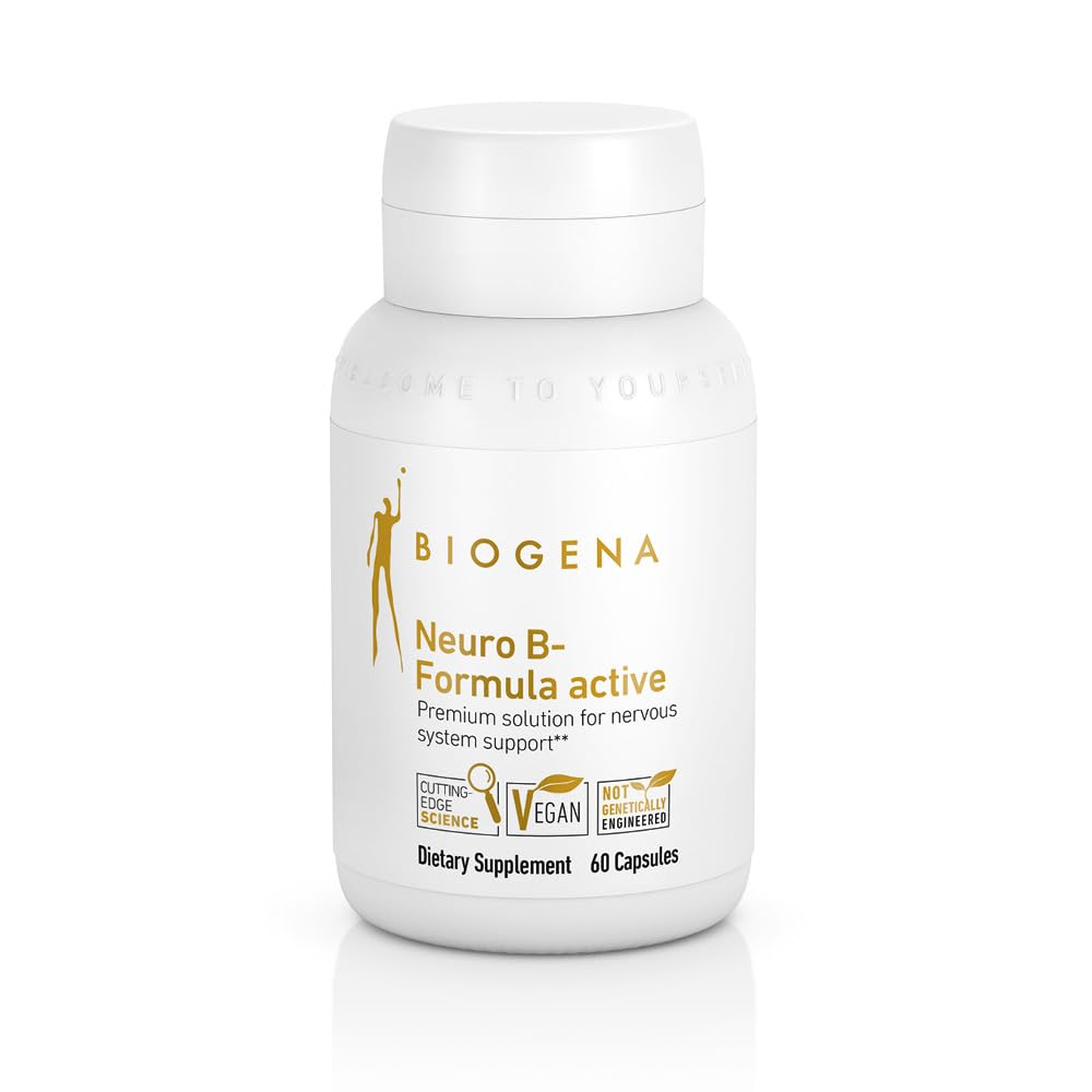 Biogena Vitamin B Complex Κάψουλες με όλες τις 8 b- βιταμίνες B1, B2, B6, B12, φυλλικό οξύ, νιασίνη, βιοτίνη και παντοθενικό οξύ για την υποστήριξη Ψυχικού & Νευρικού Συστήματος** - Neuro B-Formula Active Gold