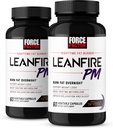 Force Factor LeanFire PM, Χάπια απώλειας βάρους για γυναίκες και άνδρες, Fat Burner και Overnight Χάπια απώλειας βάρους για να κάψει λίπος, Ενίσχυση Μεταβολισμού, με μελατονίνη, 60 Count (Pack of 2)
