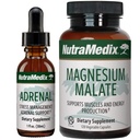 NutraMedix Energy Support Bundle - Includes Adrenal Energy Support Liquid Drops and Magnesium Malate Capsules for Energy & Athletic Support - No Caffeine - 2-Piece Supplement Set