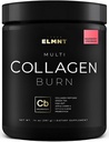 ELMNT Super Collagen Burn for Women w. Probiotics, Hyaluronic Acid, Apple C Ξίδι, KSM66, Biotin+ Premium Colageno Multi Collageno Protein Powder for Weight Loss, Fat Burner, Hair, Skin+ (R-Lemonade)