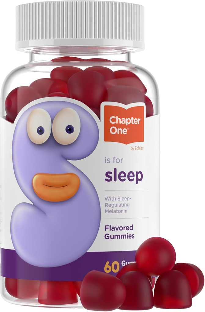 Zahler - Chapter One Sleep Melatonin Gummies for Kids & Adults (60 Flavored Gummies) - 2.5 mg Melatonin Gummy - Kids Melatonin Kosher Sleep Gummies - Natural Kids Melatonin Gummy for Sleeping