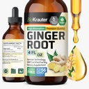 BIO KRAUTER Ginger Root Extract - φυσικά συμπληρώματα Ginger για τη συνολική ευεξία - Αλκοόλ και ζάχαρη δωρεάν - Vegan σταγόνες 4 fl.Oz.