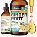 BIO KRAUTER® Ginger Root - Liquid Drops Ginger Extract 655 mg per Serving 4 Fl.Oz 56-Day Supply - Pure Vegan Zingiber Officinale for Digestive Support & Daily Wellness - Alcohol & Sugar Free