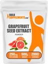 BulkSupplements.com Σπέρματα γκρέιπφρουτ σκόνη - Συμπληρώματα σπόρων γκρέιπφρουτ, πηγή αντιοξειδωτικών - συμπλήρωμα βοτάνων, χωρίς γλουτένη, 250mg ανά σερβίρισμα, 500g (1.1 lbs) (πακέτο των 1)