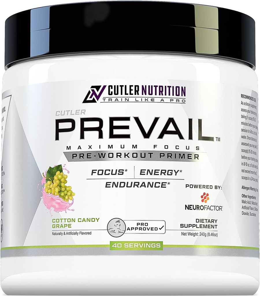 Prevail Preworkout Powder with Nootropics: Προπόνηση για άνδρες και γυναίκες, Cutting Edge Energy and Focus Supplement with L Citrulline, Alpha GPC, L Tyrosine 