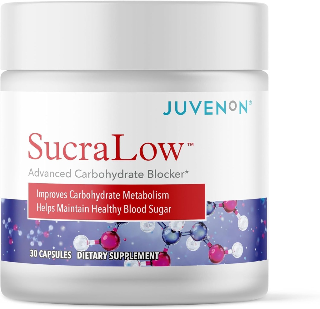 Juvenon Surcalow | Daily Carbohydrate Support & Vitality | Metabolism & Energy Supplement | 30 Capsules