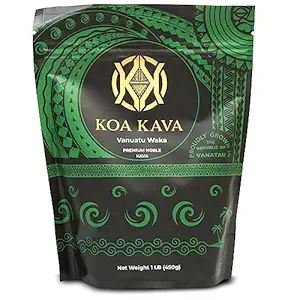Vanuatu Koa Kava Kava Powder - Premium Noble Waka Kava Τσάι κατασκευασμένο από Πλαϊνές Ρίζες στο Vanuatu για Αυθεντική Χαλάρωση. 1 λίβρα σακούλα