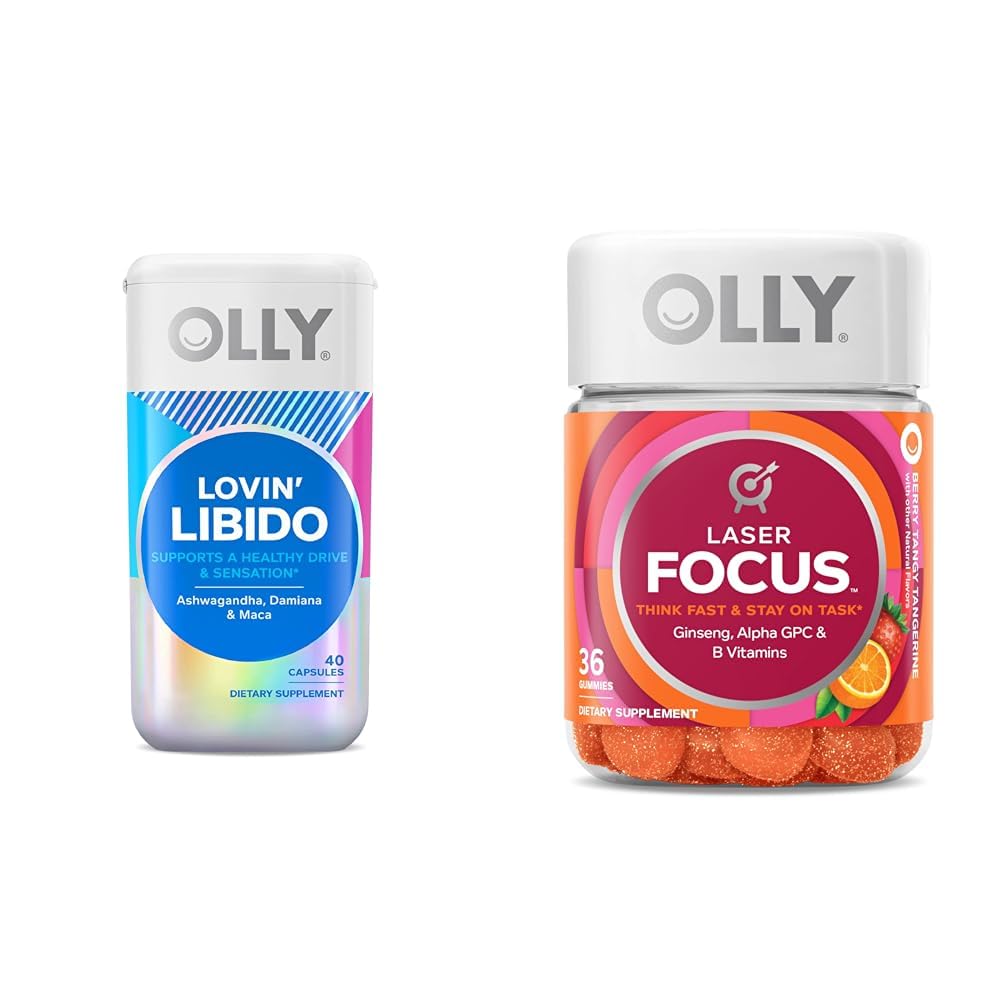 OLLY Lovin Libido Κάψουλες για γυναίκες, Laser Focus Gummies με Ginseng, 36 Count