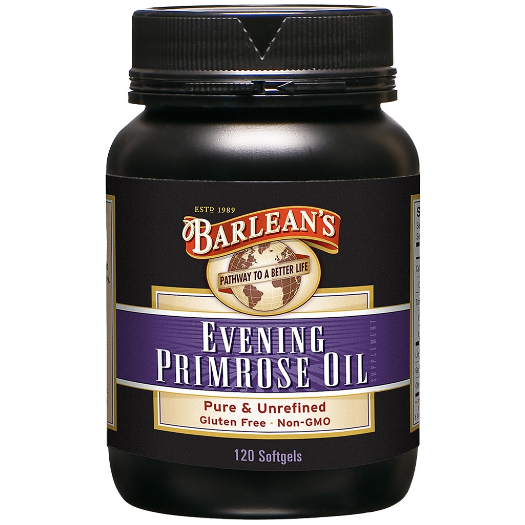 Barlean's Evening Primrose Oil Κάψουλες, GLA συμπλήρωμα για άνδρες και γυναίκες, υγιές δέρμα, ανοσοποιητική υποστήριξη και δύναμη των οστών 1300mg Softgels, 120 Count