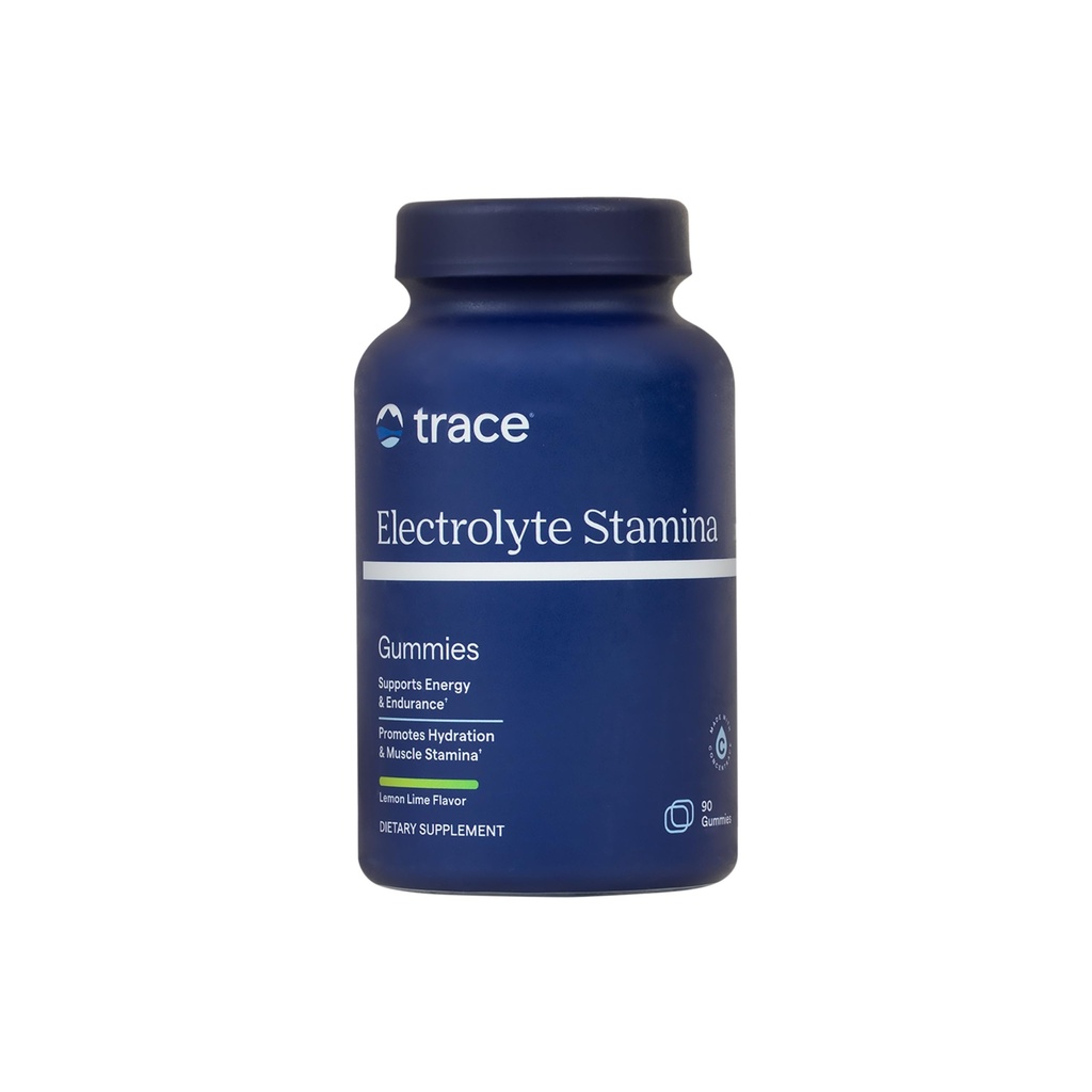 Trace Minerals Electrolyte Stamina Gummies - Boost Energy, Endurance, Muscle Stamina & Hydration - Vegan - Lemon Lime - 90 Count (30 Servings)