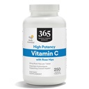 365 από Whole Foods Market, Υψηλής ισχύος βιταμίνη C με Rose Hips, Vegan, 250 Tablets