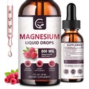 (2 Pack) Magnesium Glycinate Liquid Drops | 1000mg Liquid Magnesium Complex with D3, L-Thea & GABA for Energy, Sleep, Nerve and Heart Health, High Absorption, Raspberry Flavor
